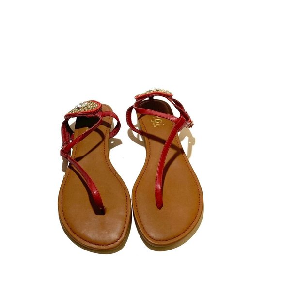New Rouge Helium Red Diamonds  T-Strap Sandals U.S. Size 7.5 - Picture 2 of 5